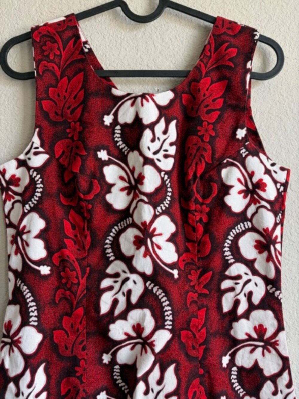 Vintage KYs Floral Shift Dress Made in Hawaii Sz Medium 100% Cotton Tiki Resort - Picture 4 of 8
